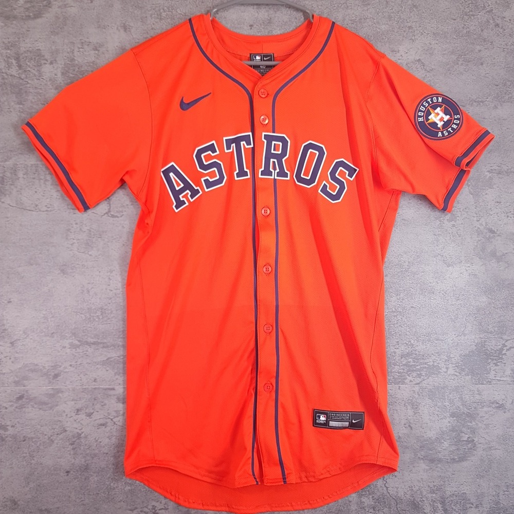 NIKE Authentic Houston Astros Vapor Elite Baseball Jersey Mens 40 MEDIUM USA